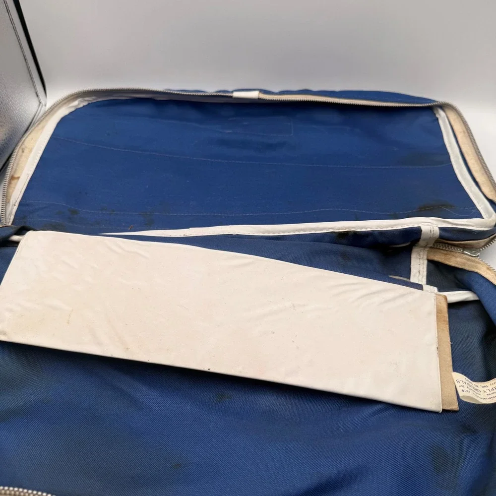 Vintage 1979 Kermit the Frog Blue Canvas Suitcase Butterfly Originals Muppets